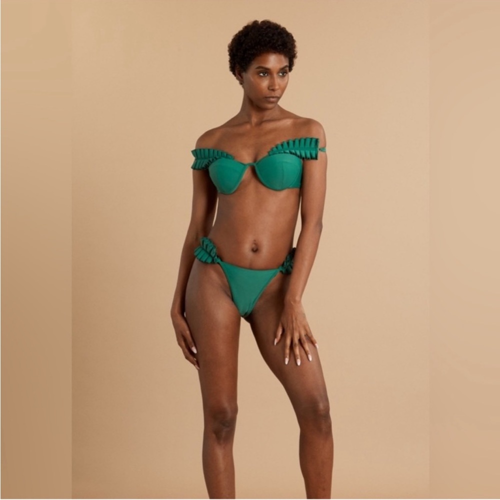 Andrea Iyamah mulan green bikini set